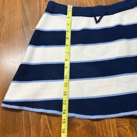 Free Assembly Blue White Stripe Sweater Knit Flare Skirt Girls Size L (10/12) - Picture 8 of 9